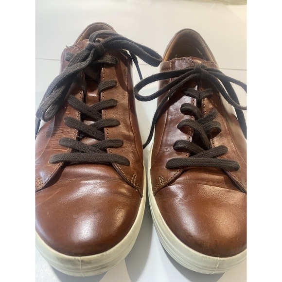 Ecco Men's Sneaker Shoes Danish Design Size 8.5 US Brown Leather - Picture 2 of 9